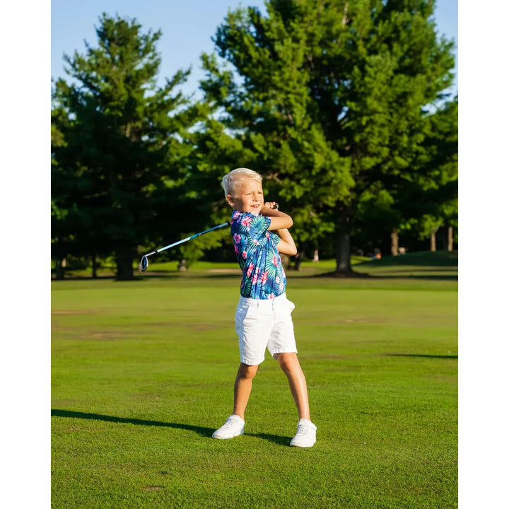 polo de golf junior full wedge tropic birdie fleurs swing