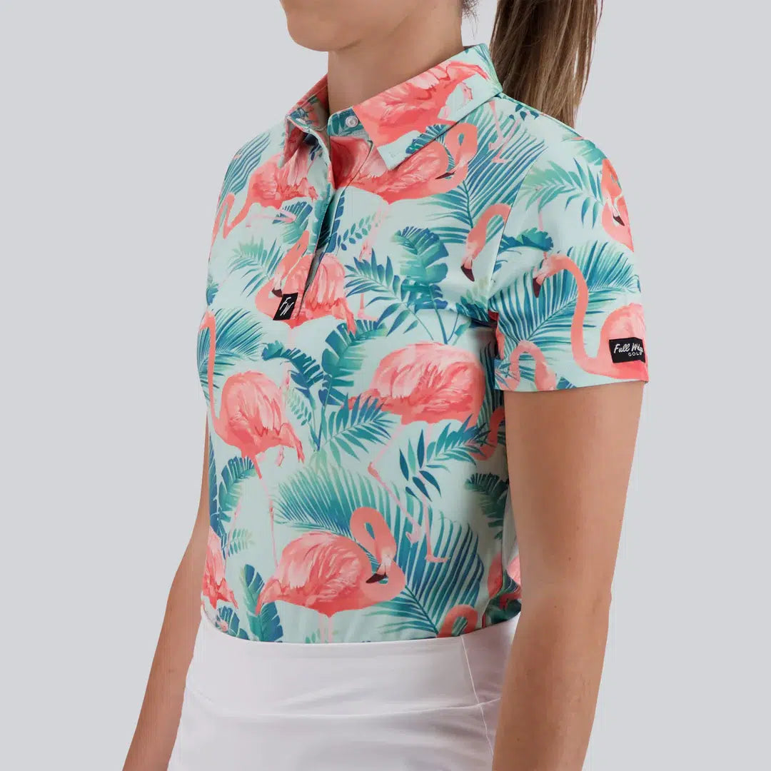 polo de golf femme full wedge flamingo fade porté