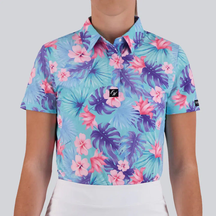 polo de golf femme full wedge bloomer fleurs