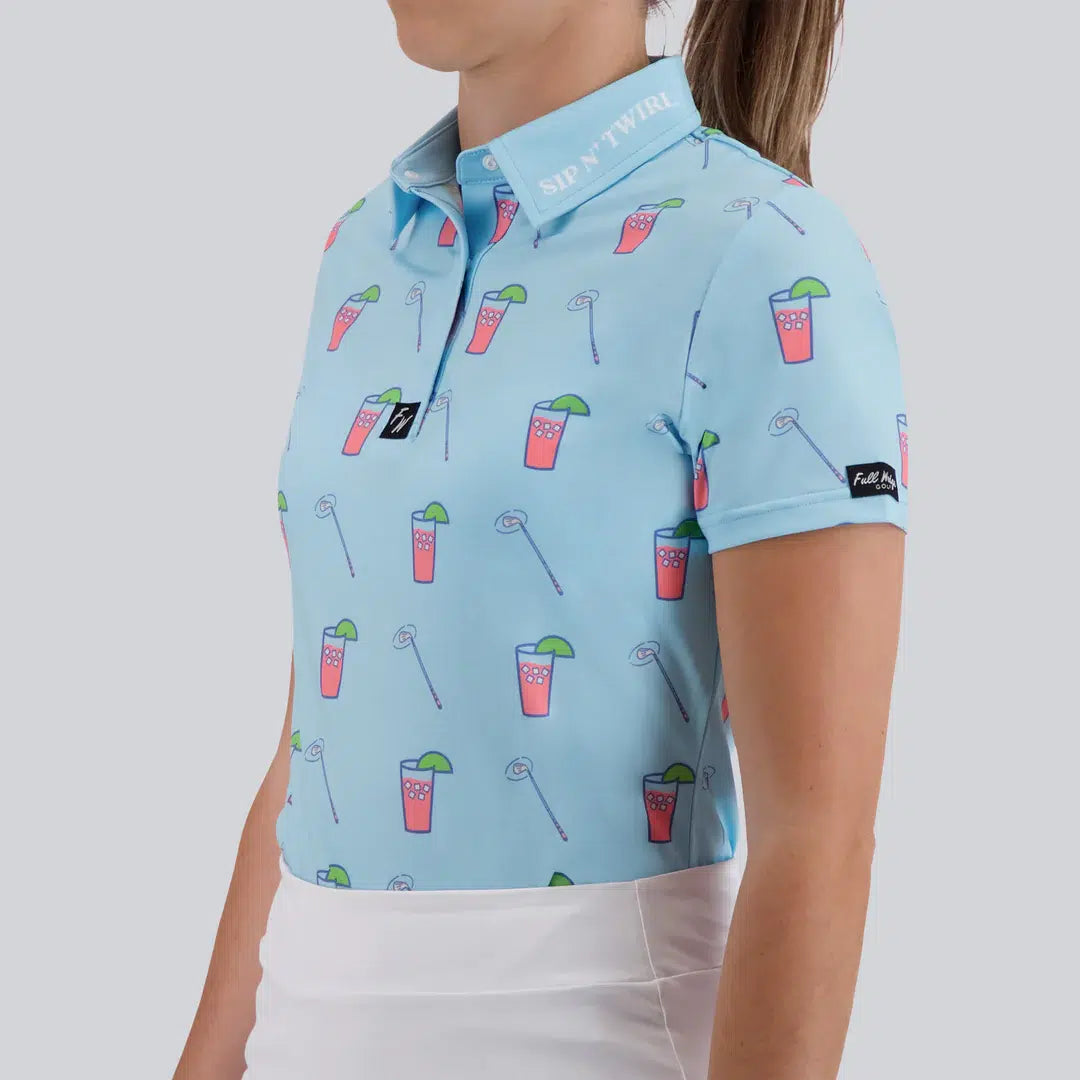 polo de golf femme full wedge sip & twirl porté