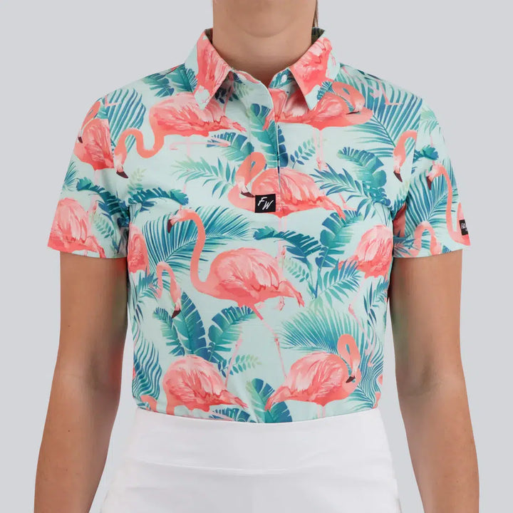 polo de golf femme full wedge flamingo fade
