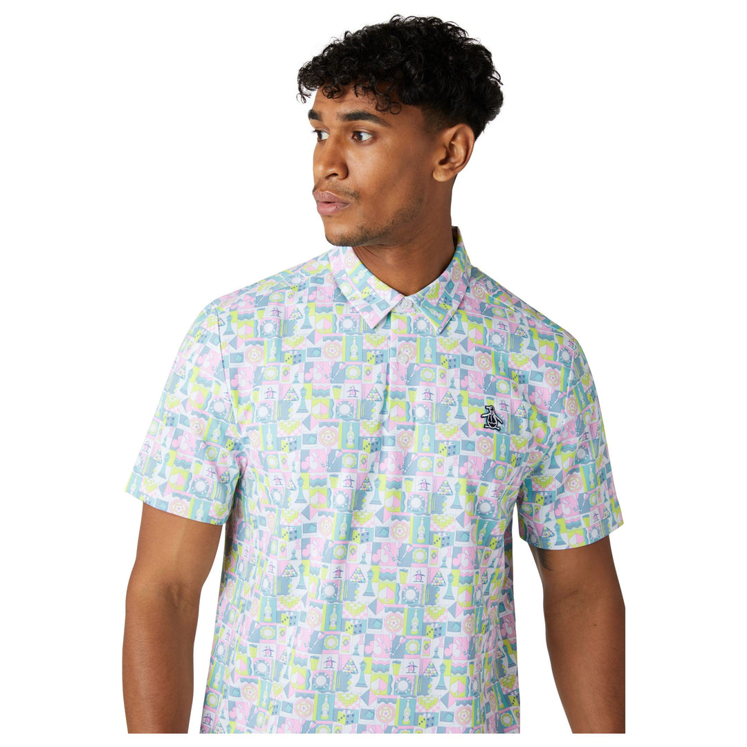 Original Penguin Golf - Pete's Game Grid Polo Shirt White