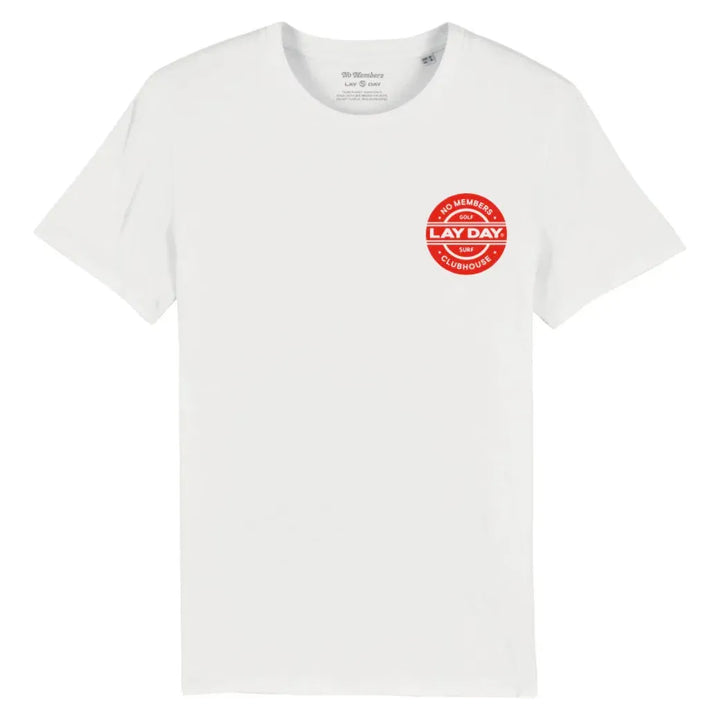 tee shirt surf et golf blanc face